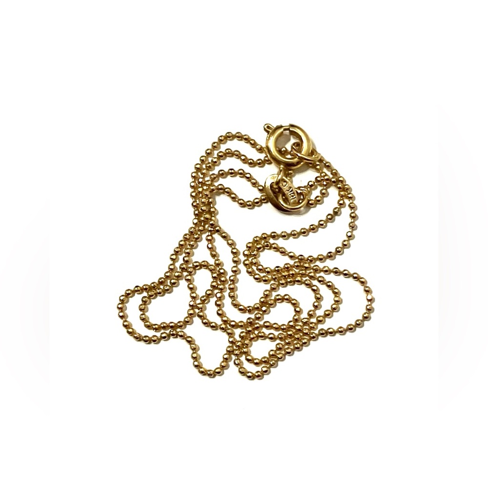 18K Gold Filled Sparkly Ball Chain Necklace 17”